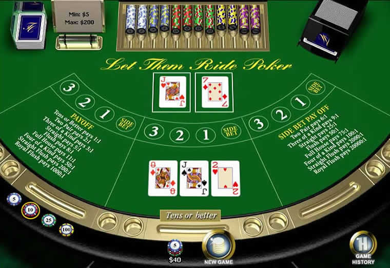 Let It Ride Online Casino Game Rules, Optimal Strategy, Guide and Tips